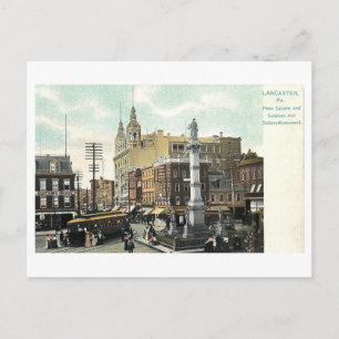Vintage Penn Square, Lancaster, Pennsylvania Postcard