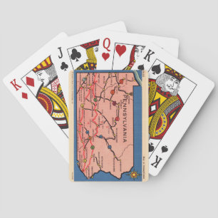 Vintage Pennsylvania Map Playing Cards