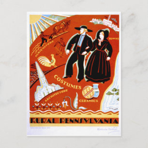 Vintage Pennsylvania Poster Postcard
