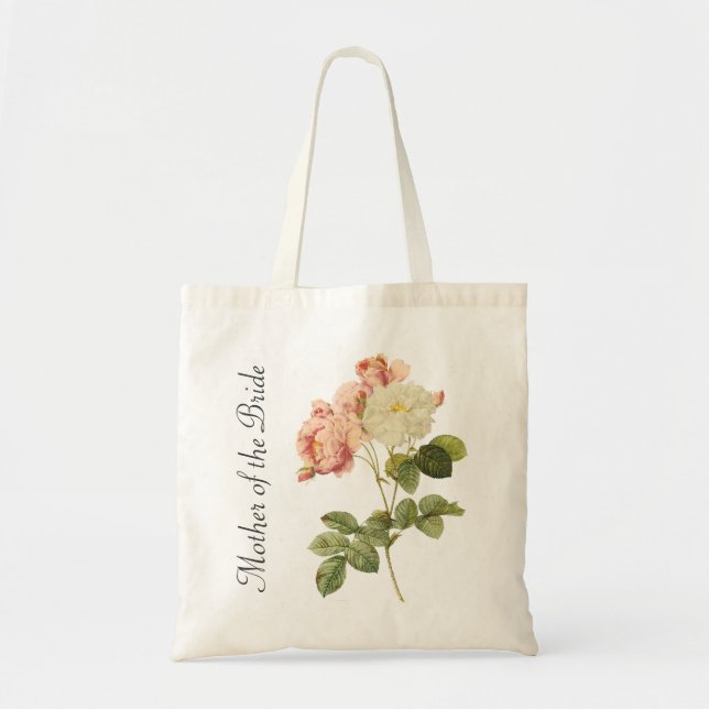 Vintage Peonies Mother of the Bride Tote Bag (Front)