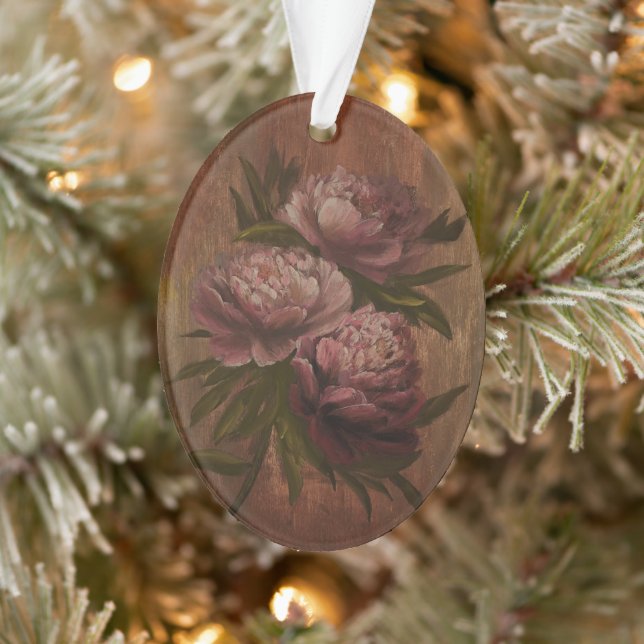 Vintage Peonies Ornament (Tree)