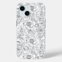 Vintage Peony Floral Pattern