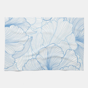 Vintage Peony: Floral Seamless Pattern Tea Towel