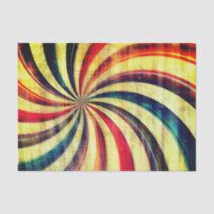 Vintage peppermint candy striped swirl red blue tissue paper