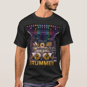 Vintage Percussion Drum Set Artist - Musician Life T-Shirt