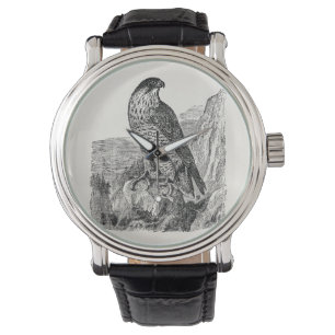 Vintage Peregrine Falcon Personalised Retro Birds Watch