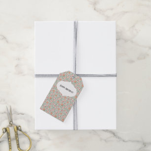 Vintage Perfect Pink & Peach Roses Gift Tags