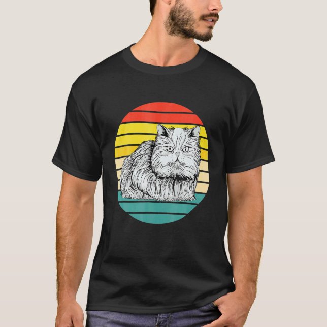 Vintage Persian Cat T-Shirt (Front)