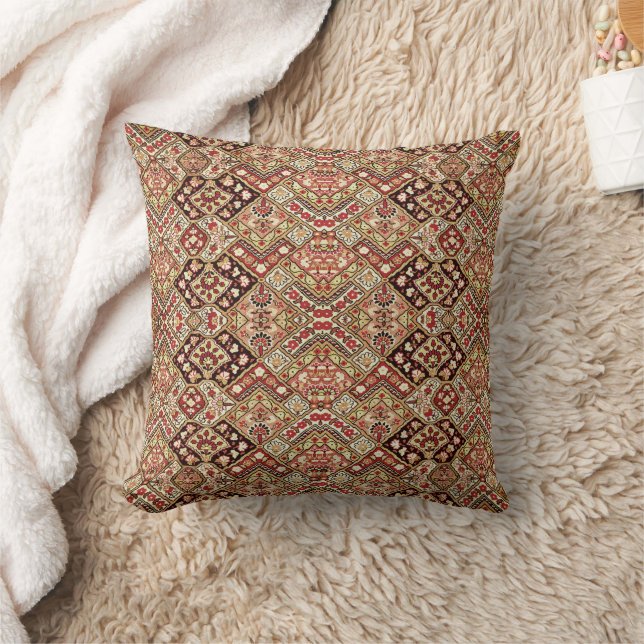 Vintage persian mosaic pattern cushion (Blanket)