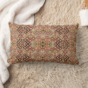 Vintage persian mosaic pattern lumbar cushion