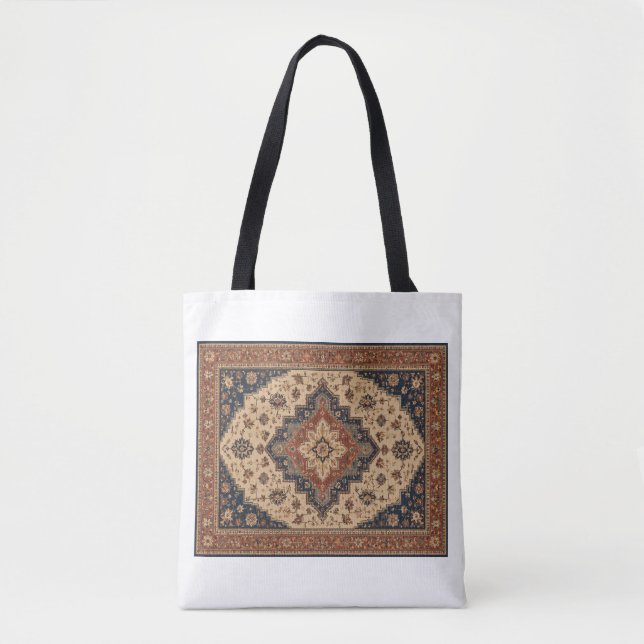 Vintage Persian Rug Pattern Tote Bag (Front)