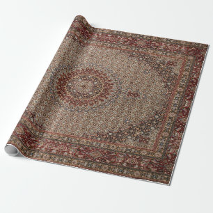 Vintage Persian Turkish Oriental Rug Carpet Wrapping Paper