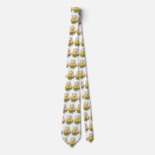 Vintage Persian Yellow Rose Tea Roses by Redoute Tie