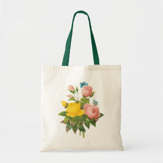 Vintage Persian Yellow Rose Tea Roses by Redoute Tote Bag