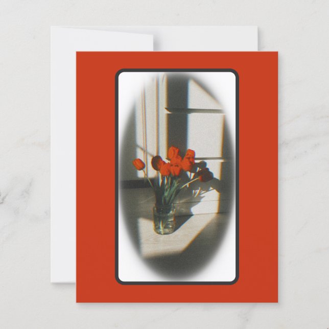 Vintage Persimmon Tulip Stationery (Front)