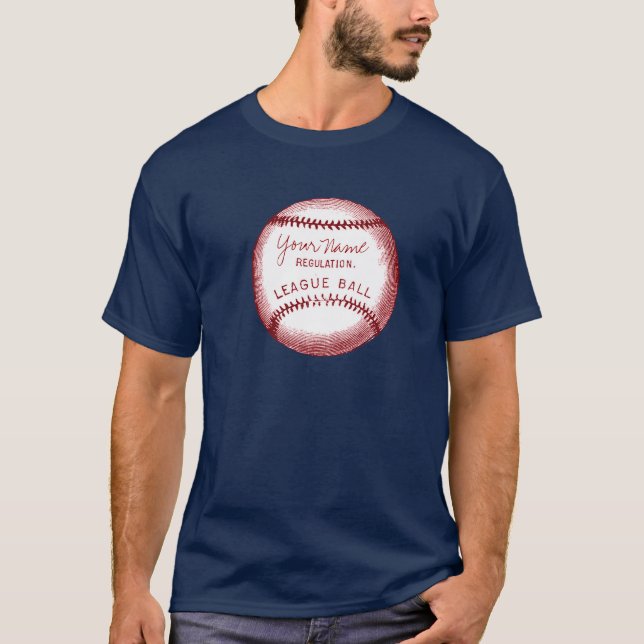 Vintage Personalised Baseball T-Shirt (Front)