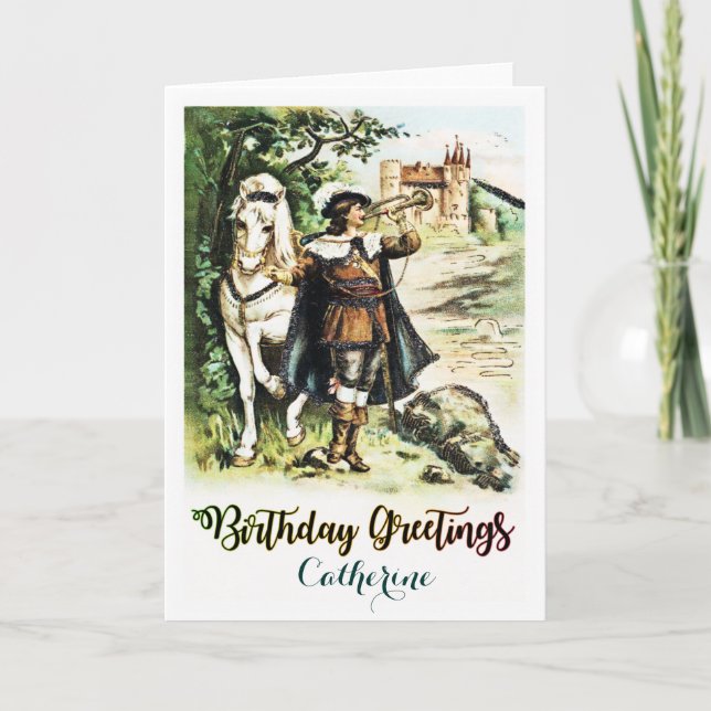 Vintage Personalised Birthday Card (Front)