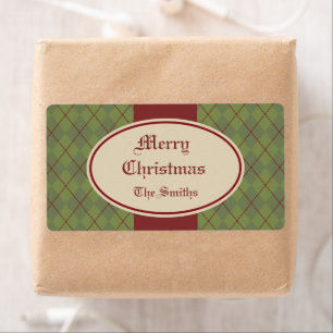 Vintage Personalised Christmas Gift Tags Labels
