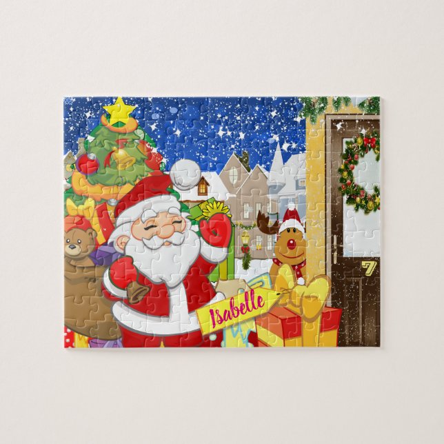 Vintage Personalised Christmas Jigsaw Puzzle (Horizontal)
