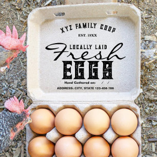 Vintage Personalised egg carton stamp