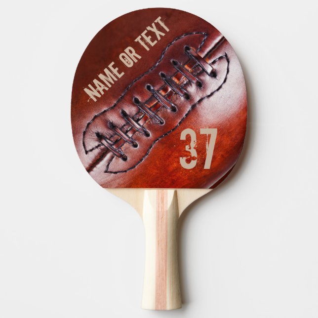 Vintage Personalised Football Ping Pong Paddle (Front)