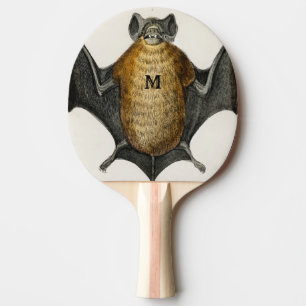 Vintage Personalised Gifts Bats Illustration Ping Pong Paddle
