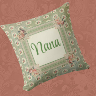 Vintage Personalised Memory Roses Lace  Cushion