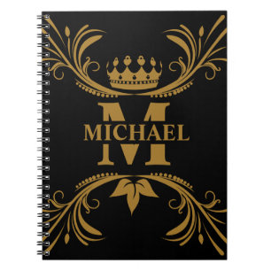 Vintage Personalised Monogram and Name  Notebook