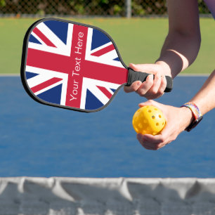 Vintage Personalised Union Jack Pickleball Paddle