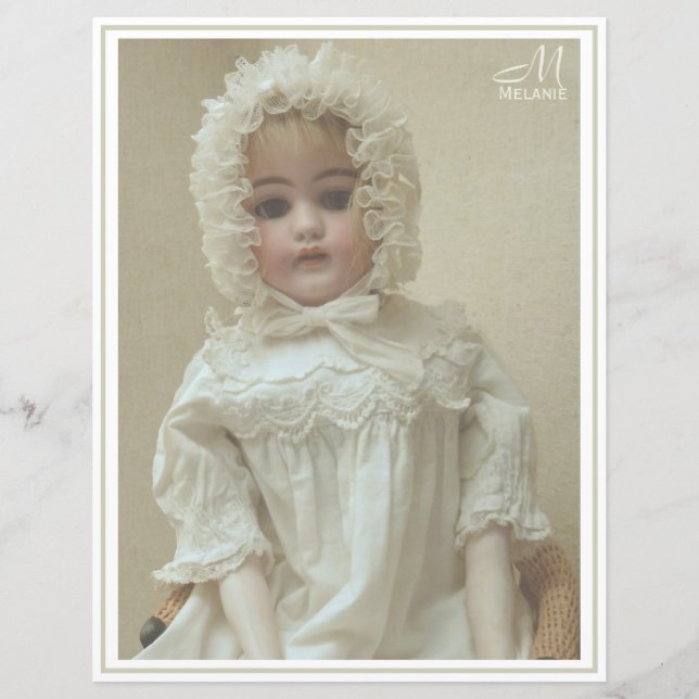 Vintage Personalised Victorian Antique Girl Doll (Front)