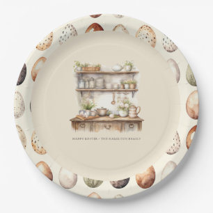 Vintage Personalized Easter Paper Plate
