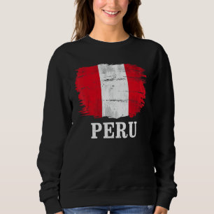 Vintage Peru Flag For Peruvian Sweatshirt