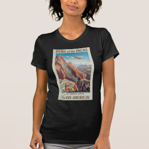 Vintage Peru of the Incas via Pan American Travel T-Shirt