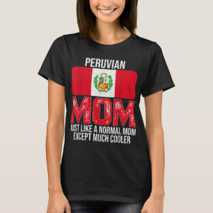 Vintage Peruvian Mum Peru Flag Design Mother's Day T-Shirt