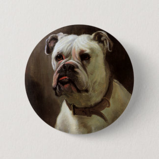 Vintage Pet Animals, Boxer Puppy Dog Portrait 6 Cm Round Badge