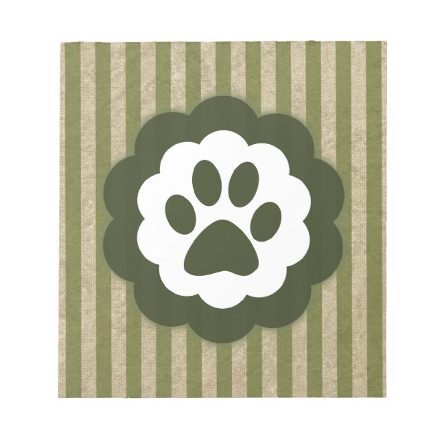 vintage pet paw notepad (Front)