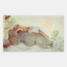 Vintage Peter Pan and Wendy Asleep with Mermaids