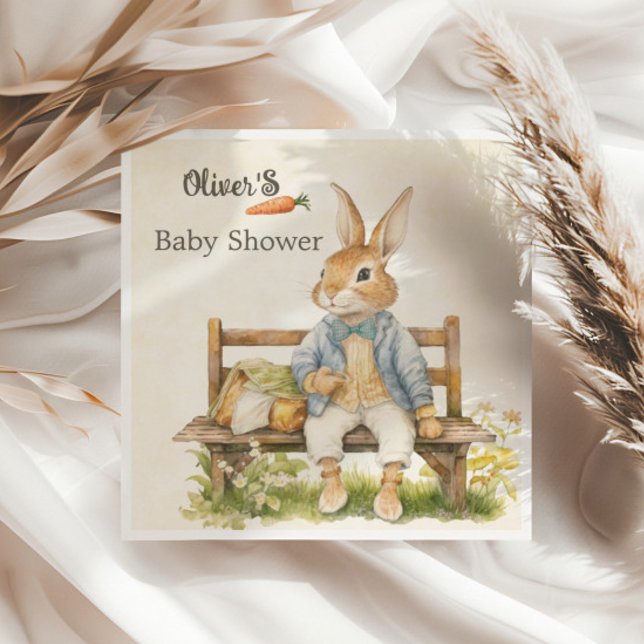 Vintage Peter Rabbit Baby Shower Napkin (Creator Uploaded)