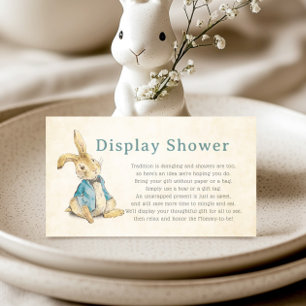 Vintage Peter Rabbit Display Shower Baby Shower Enclosure Card
