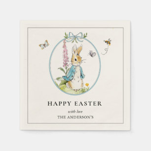 Vintage Peter rabbit Happy Easter Napkin