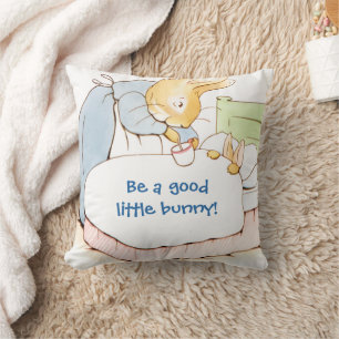 Vintage Peter Rabbit Nursery Throw Pillow