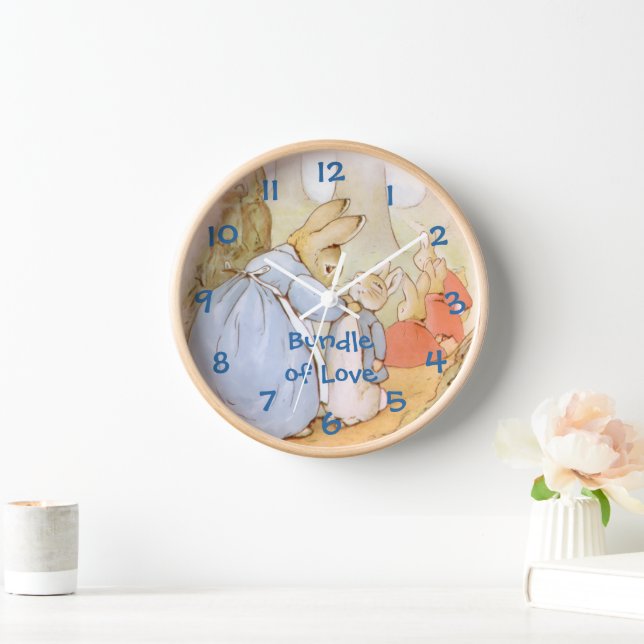 Vintage Peter Rabbit Nursery Wall Clock (Home)