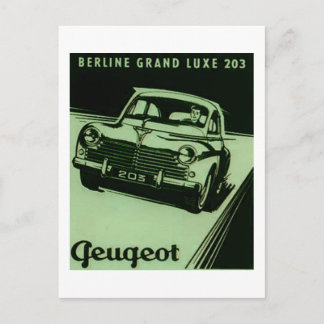 Vintage Peugeot Ad Altered - Green Postcard