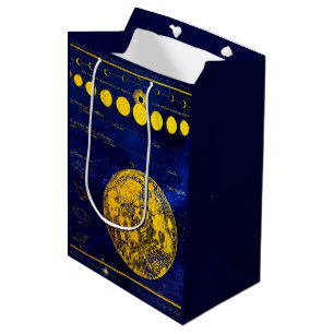 Vintage Phases of the Moon Saturn Jupiter Venus Medium Gift Bag