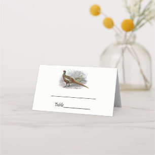 Vintage Pheasant Game Bird Drawing Colour #2 Place Card