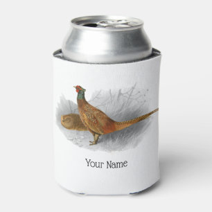 Vintage Pheasant Game Bird Drawing Colour #3 Can Cooler
