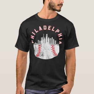 Vintage Philadelphia Baseball Skyline Retro Philly T-Shirt
