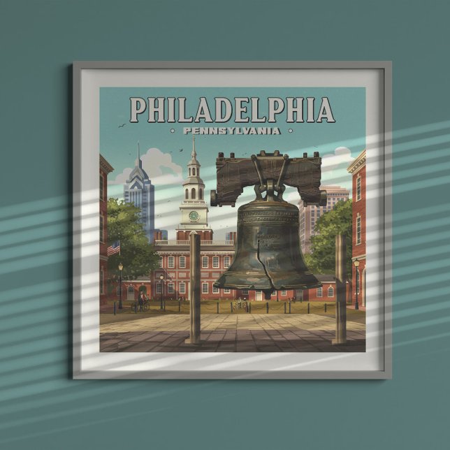 Vintage Philadelphia Pennsylvania Poster (Creator Uploaded)
