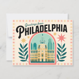 Vintage Philadelphia Postcard Greetings from