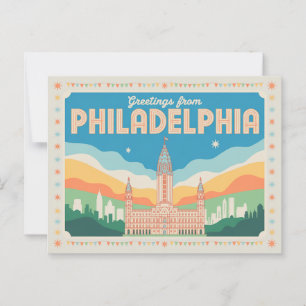 Vintage Philadelphia Postcard Greetings from
